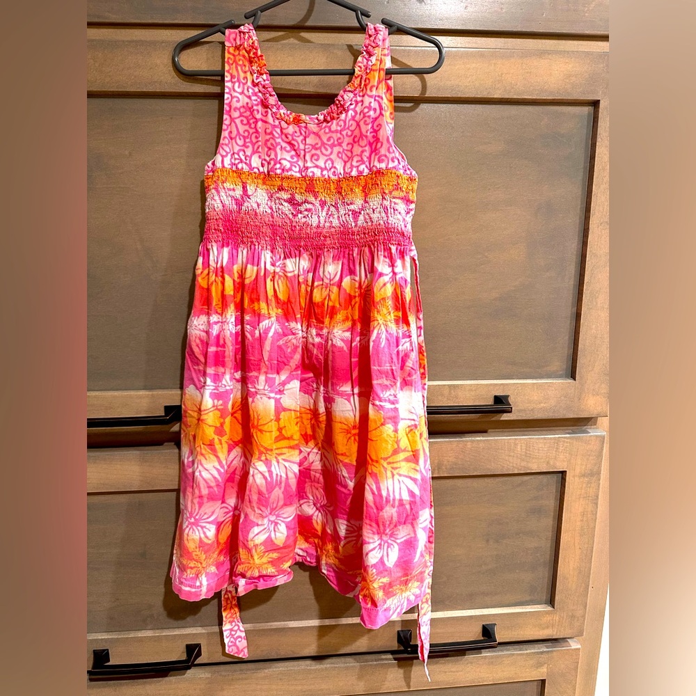 Girls Pink Floral Sundress